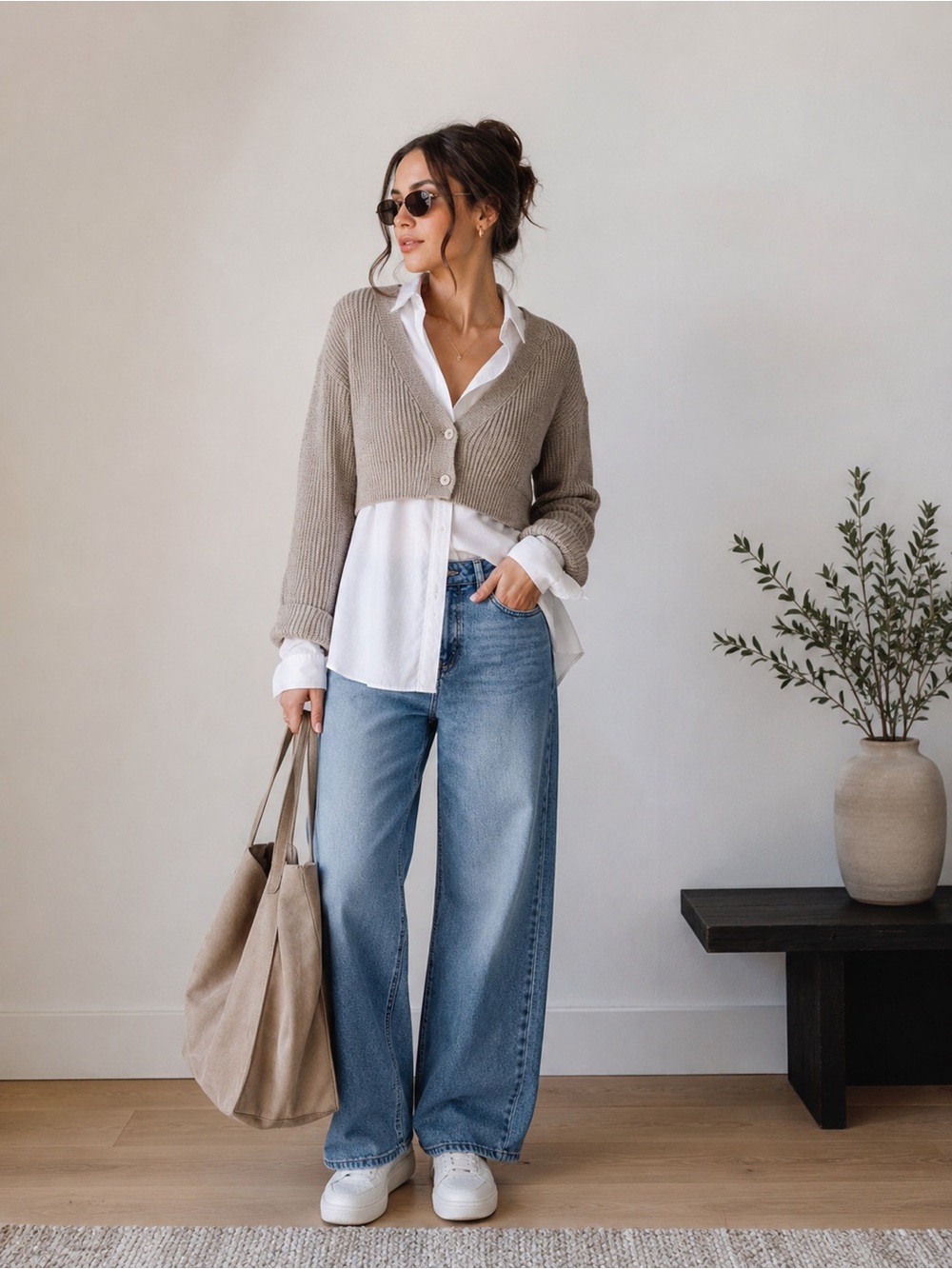 NYDJ Lift Tuck Teresa Wide Leg Trouser Jeans Size 4 Casual Modern Minimalist
